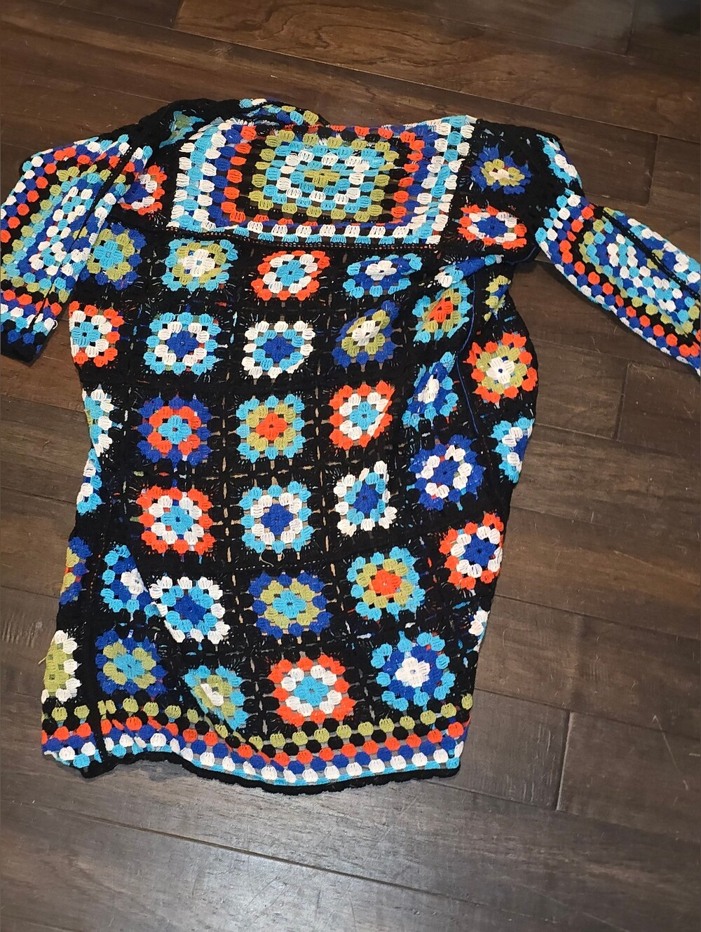 ✨ New Without Tags (NWOT)💚 Beautiful POL Granny Square Crochet Duster Cardigan - Picture 9 of 10